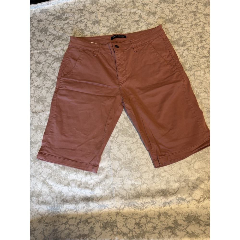 Mavi Jacob Shorts Mens 32 Red Clay Cotton Blend 600 Twill Flat Front Chino